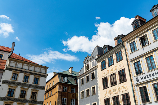 The old City of Solothurn with its historic buildings and paving stone streets. The image was captured during springtime.