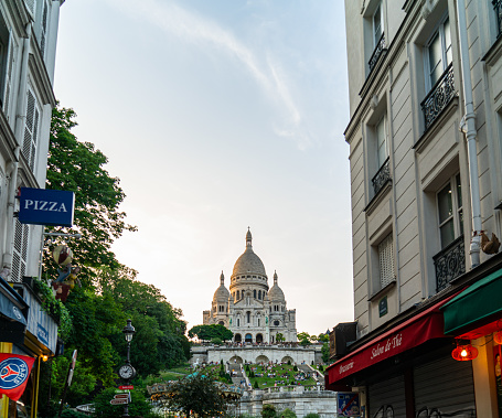 Walking to the Basilica of the Sacred Heart of Paris