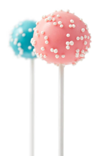istock Cake pop - Pink and blue with white ball sprinkles 159738298