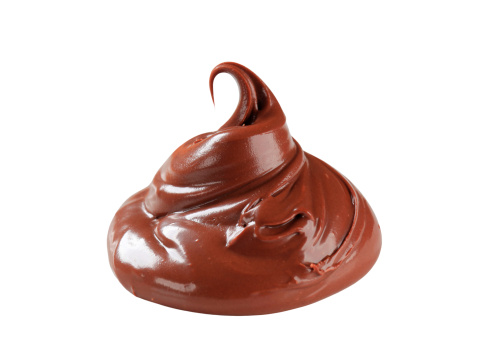 Swirl of chocolate cream