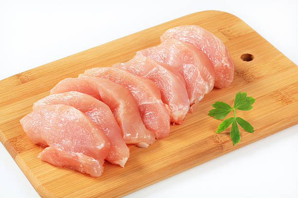 필렛 - chicken raw chicken breast meat 뉴스 사진 이미지