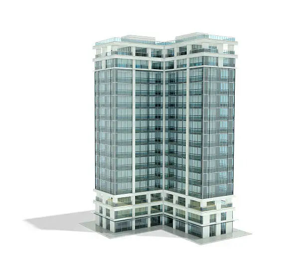 Photo of Architectural rendering of office building