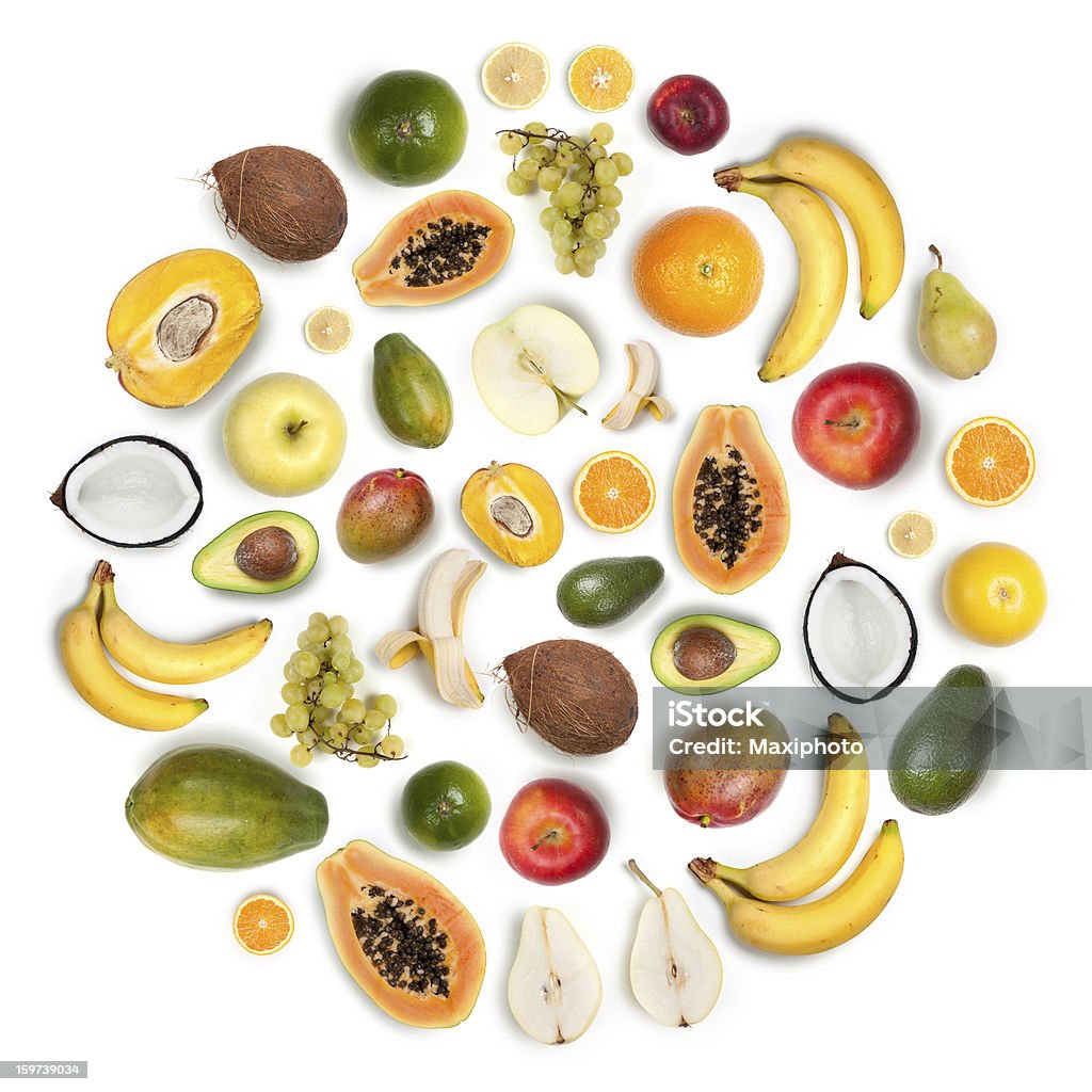 健康的なフルーツのお手配には、円形の構造の背景 - 果物のロイヤリティフリーストックフォト