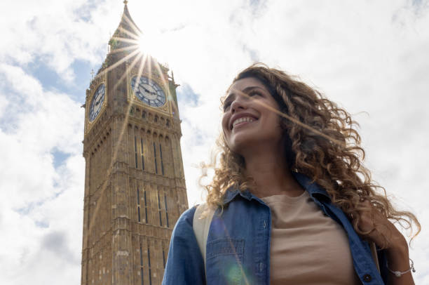 istock Happy exchange student in London 1597406654