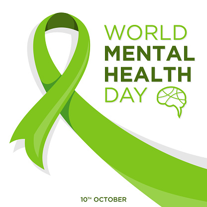 World Mental Health Day is observed every year on October 10. Vector illustration