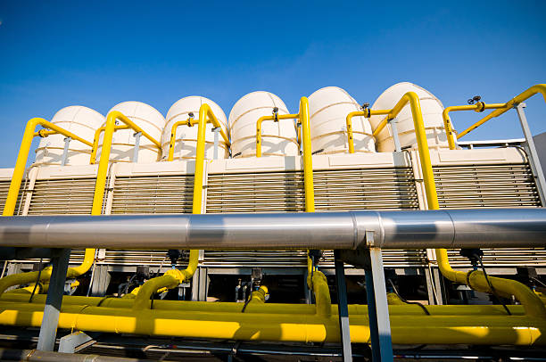 istock Sets of cooling towers in conditioning systems 159754497