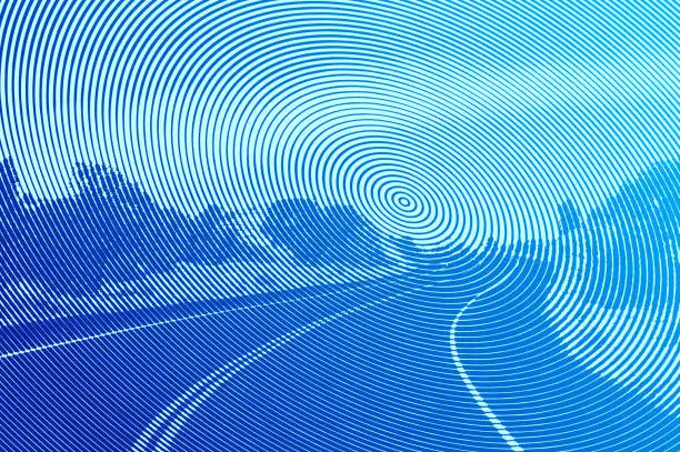 Vector illustration of Winding Road Background