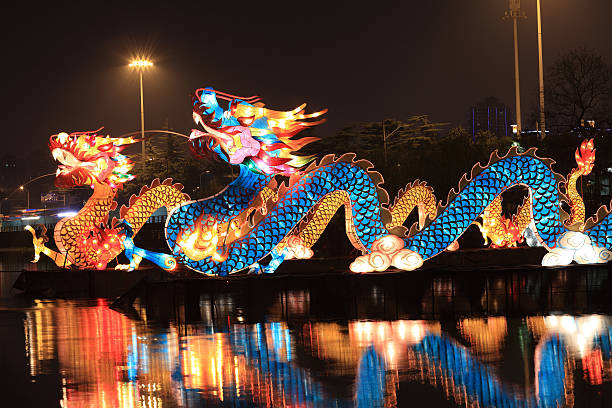 chinese lantern dragon - 元宵節 個照片及圖片檔