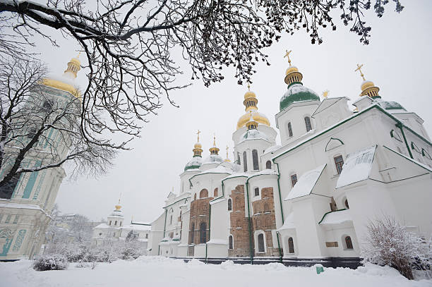 Catedral de Santa Sophia em Kiev - fotografia de stock