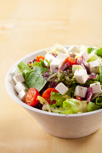 Lettuce mix with feta cheese