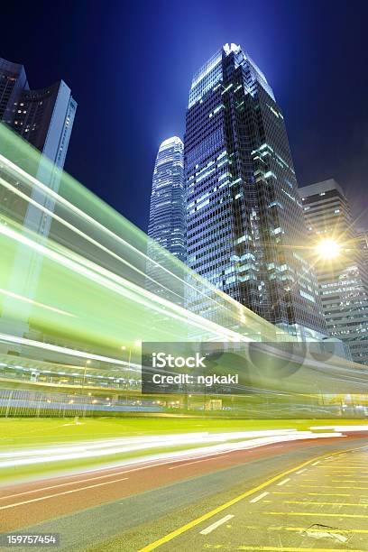 City At Night With Traffic Stock Photo - Download Image Now - Architecture, Asia, Building Exterior