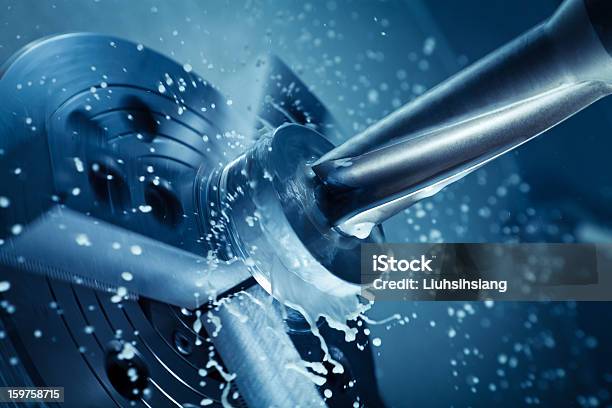 Highspeedbaumwolldrillich Stockfoto und mehr Bilder von CNC-Maschine - CNC-Maschine, Drehmaschine, Bohrer
