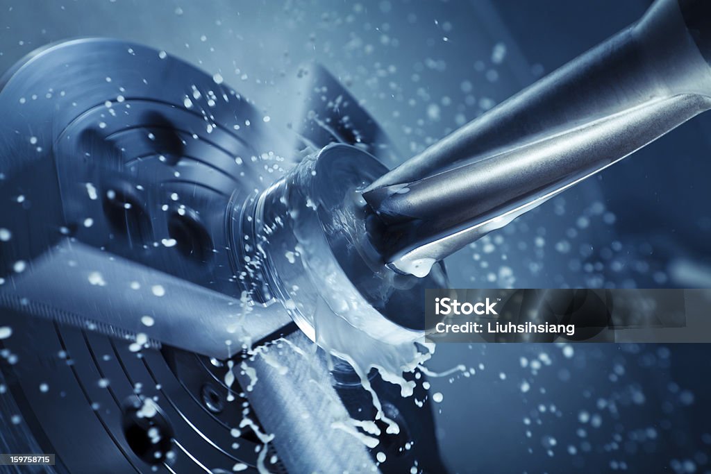 High-speed drill. CNC Machine Stock Photo