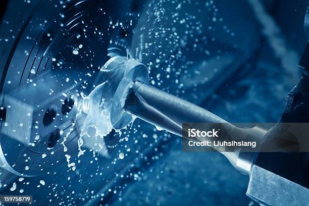 Highspeedbaumwolldrillich Stockfoto und mehr Bilder von CNC-Maschine - CNC-Maschine, Rostfreier Stahl, Fabrik