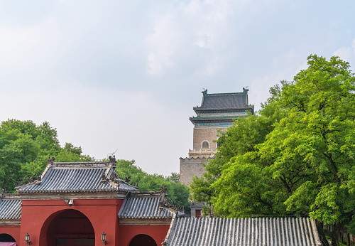 The building has an area of the forbidden city, classic Chinese old buildings.