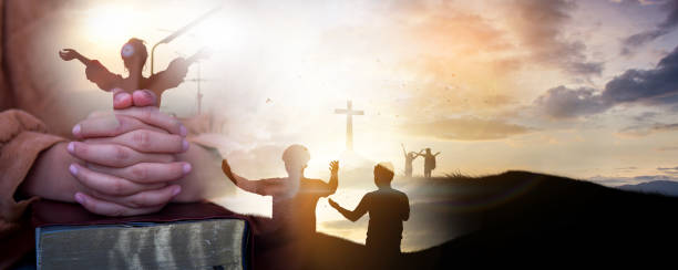 istock Christian Religion concept background. card design template. 1597770867