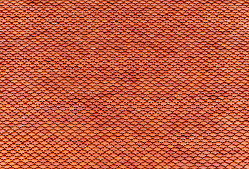 Temple roof orange tile pattern background