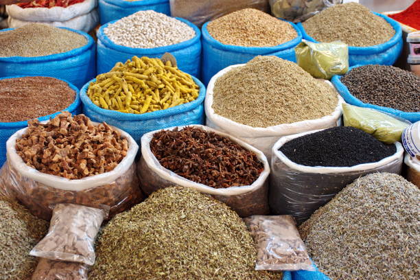istock Seeds, herbs and vegetables on the market 1597808191