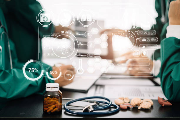 istock Medical team working on digital tablet healthcare doctor technology tablet using computer analyzed the results of medical reports, an online conference at the hospital. 1597857464