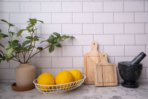 istock kitchen top with lemon in the basket for cooking concept. 1597868596