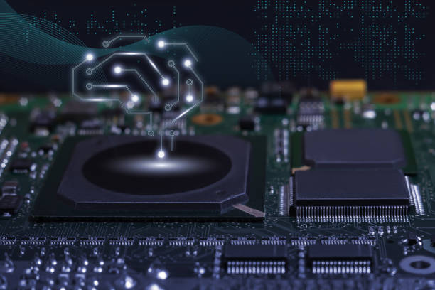 istock Close-up of Complex Circuit Board in Computer Equipment 1597964930