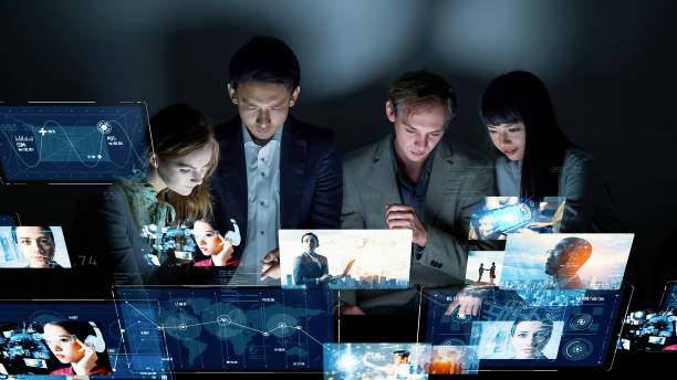 istock Visual contents concept. Stereoscopic image. Hologram. Streaming video. NFT. Non-fungible token. 1598006221