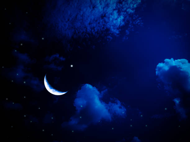 istock Ramadan Sky Crescent Moon Star Islam Sunset Background, Dua Dark Night landscape Eid Arabian Kareem Mubarak Ramazan Mubarak Muslim Arab Moonlight Adha Iftar Greeting Celebration Arabic, eid al fitr 1598007784