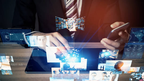 istock Visual contents concept. Stereoscopic image. Hologram. Streaming video. NFT. Non-fungible token. 1598011999
