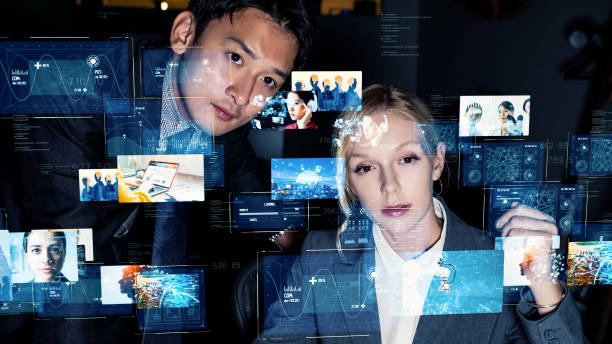 istock Visual contents concept. Stereoscopic image. Hologram. Streaming video. NFT. Non-fungible token. 1598016109