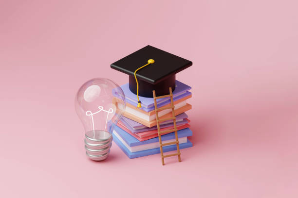 istock Back to school education background concept school accessories and items. 3D render illustration 1598043378