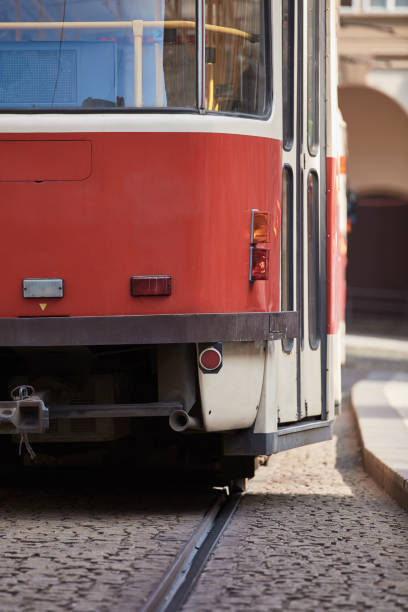 istock Tram public transportation in Praha, Czech republic. 1598077449