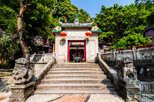 Macau- September 19, 2019: A-Ma Temple, situated on the southwest tip of the Macau Peninsula, is one of the oldest and most famous Taoist temples in Macau. This is part of the UNESCO World Heritage.