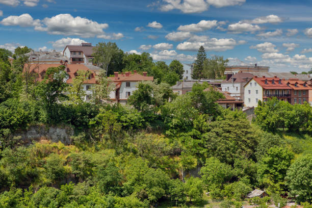 istock Kamianets-Podilskyi cityscape with Smotrytsky canyon, Ukraine. 1598096715