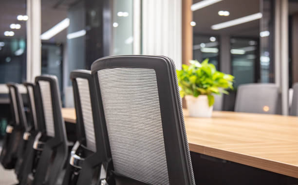istock Modern meeting room with greenery 1598105906