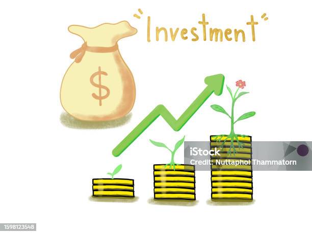 Ilustrasi Pertumbuhan Keuangan Ilustrasi Pengembalian Investasi Gambar