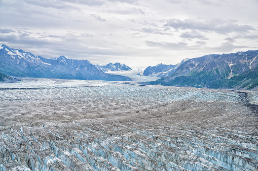 Glacier Knik in summer, Alaska, US. High quality photo