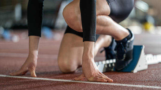 istock Male runner at start of race 1598211057