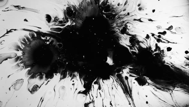 Ink splatter oil stain abstract splash dark drips Ink splatter. Oil stain. Abstract splash of dark black spatters drips oil watercolor explosion on white creative illustration. ink stock pictures, royalty-free photos & images