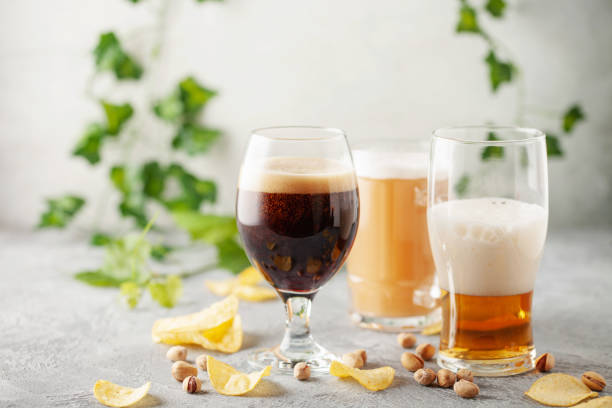 istock Different beers in glasses on the table 1598242268
