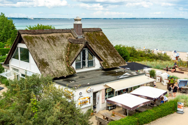 Aerial View of the Kiosk Duene 1 in Scharbeutz
