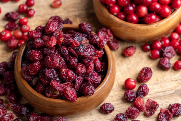 istock Dried red cranberries with sugar syrup 1598347878