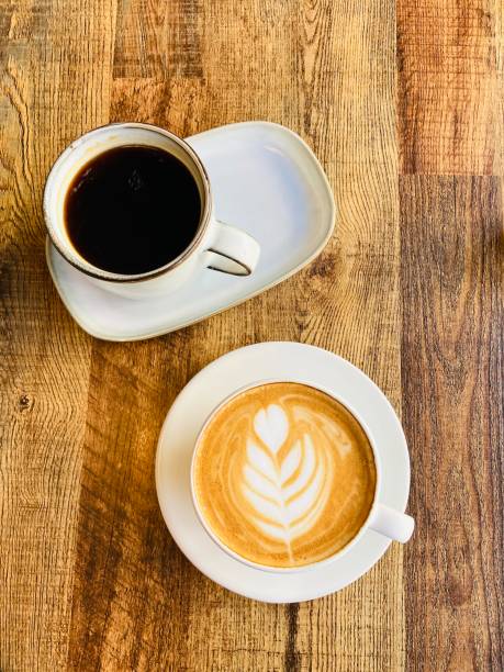 istock Americano and latte served in a cafe 1598355288