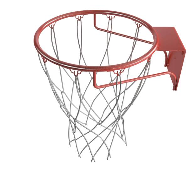 istock Basketball hoop isolated against a white background, viewed from the side 1598363163