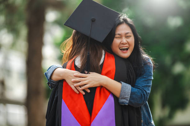 A Warm Embrace: Celebrating Graduation with Mother