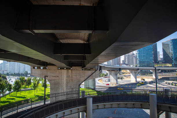 istock Construction of viaduct on highway for traffic transport 1598368573