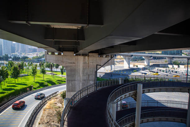 istock Construction of viaduct on highway for traffic transport 1598370226