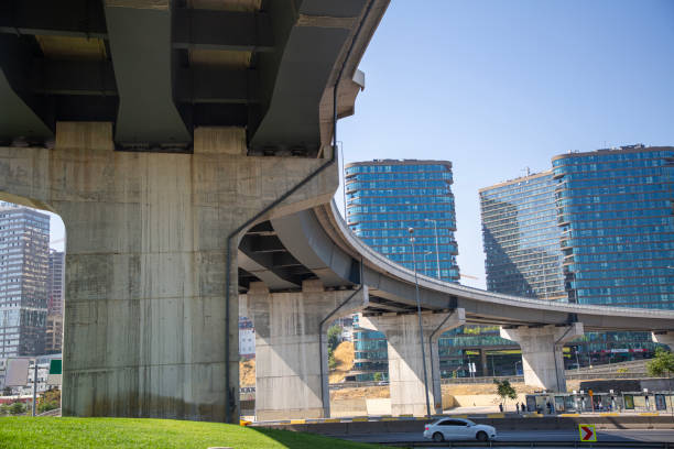 istock Construction of viaduct on highway for traffic transport 1598372915