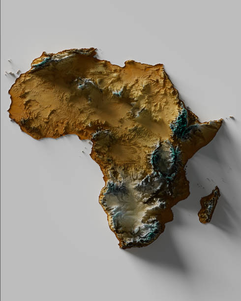 istock Shaded relief African continent 1598378485
