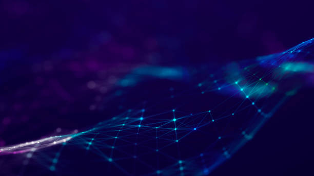 istock Digital technology background. Network connection dots and lines. Futuristic background for presentation design. 3d 1598385697