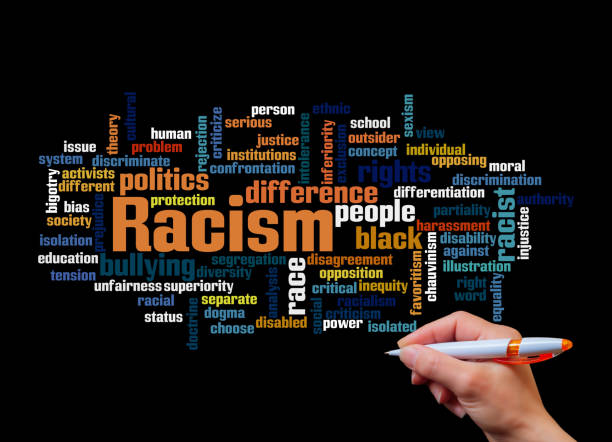 istock Word Cloud with RACISM concept, isolated on a white background 1598396701